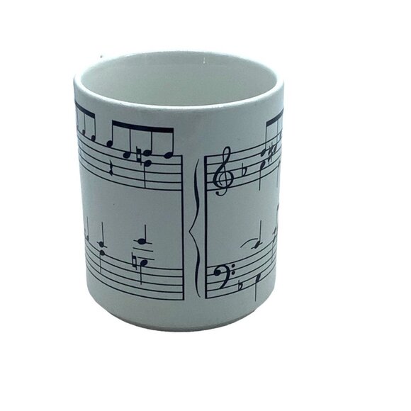 Vtg 1984 Chadwick Miller Musical Sheet Music Notes Cup Mug Note Handle Composer - Picture 2 of 6